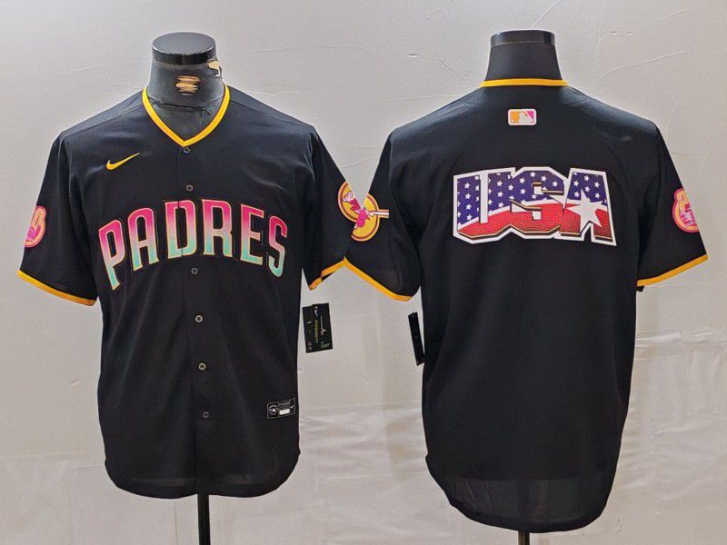 Men San Diego Padres Blank Black Jointly 2024 Nike MLB Jersey style 6->san diego padres->MLB Jersey